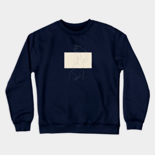 line drawing artwork : woman Crewneck Sweatshirt